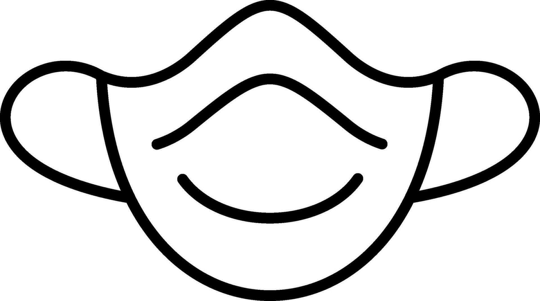 Dust Mask Line Icon vector