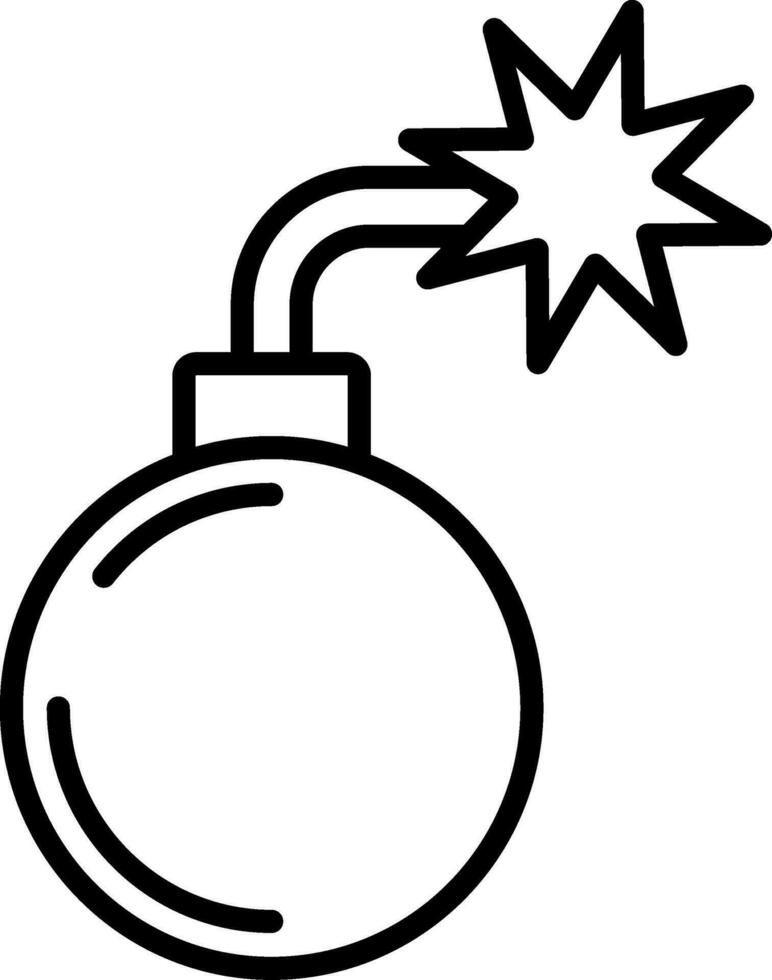 Bomb Line Icon vector