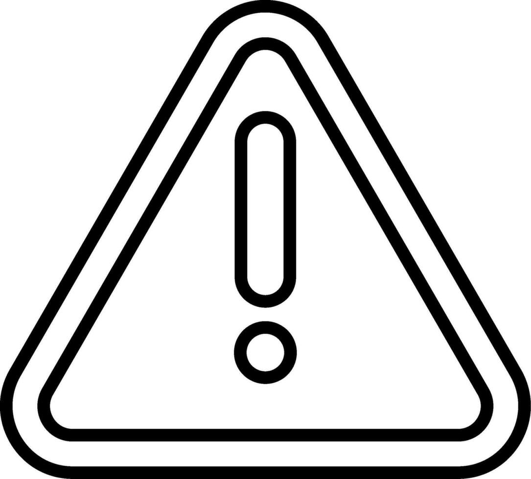 Warning Sign Line Icon vector