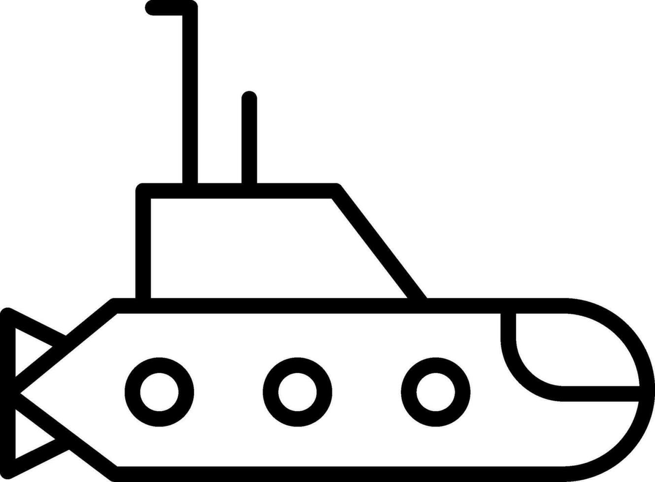 Submarine Line Icon vector