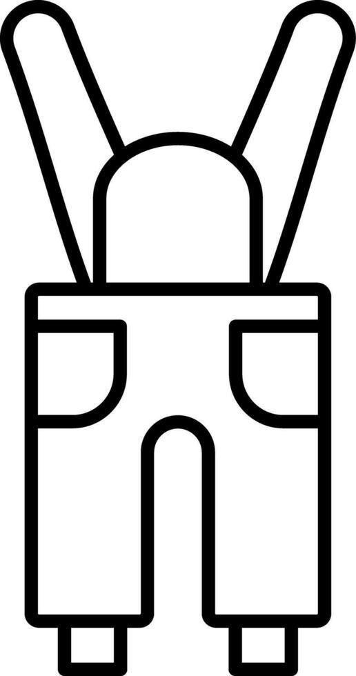 Coveralls Line Icon vector