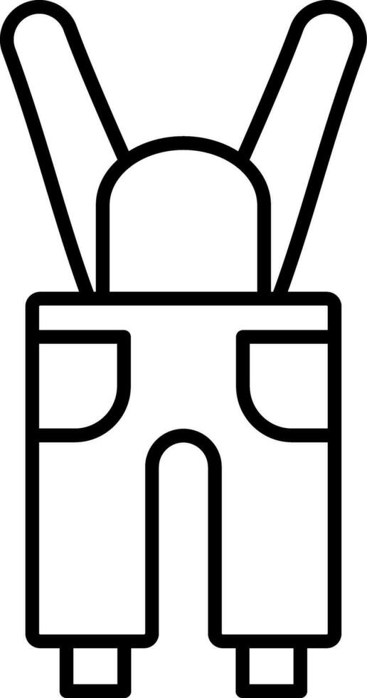 Coveralls Line Icon vector