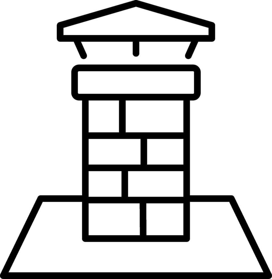 Chimneys Line Icon vector