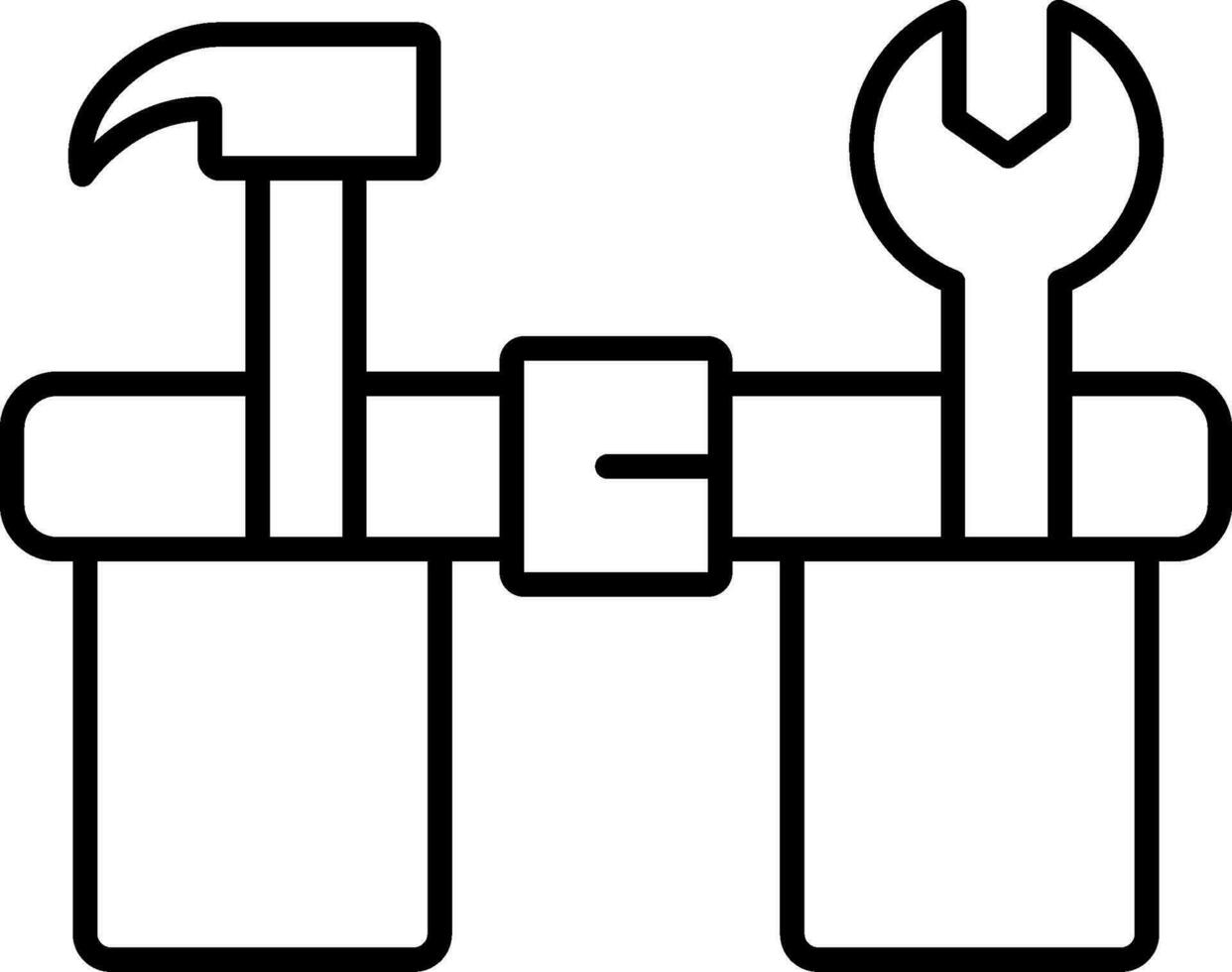 Work Belt Line Icon vector