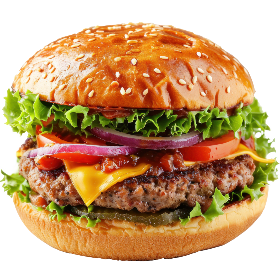 AI generated tasty beef burger isolated 36619253 PNG