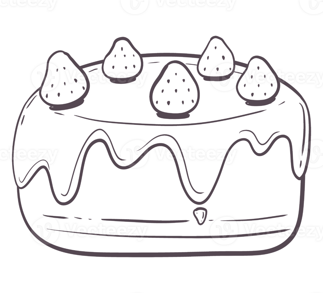 hand drawn of cake png