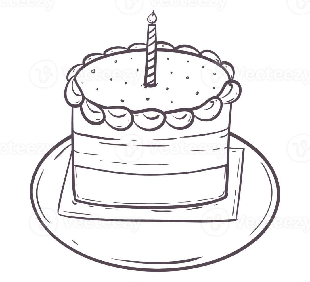 hand drawn of cake png