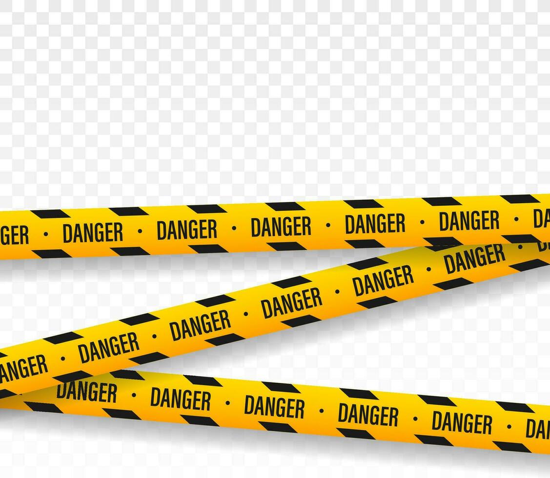 Danger. Police line do not cross tape design. Vector illustration.