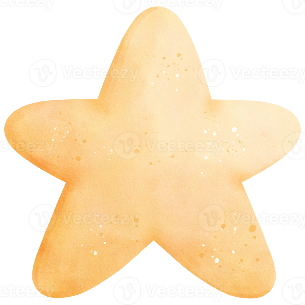 Watercolor Star Illustration png