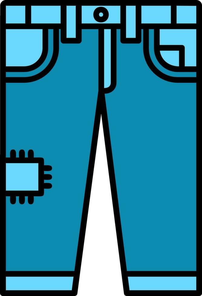 pantalones línea lleno icono vector