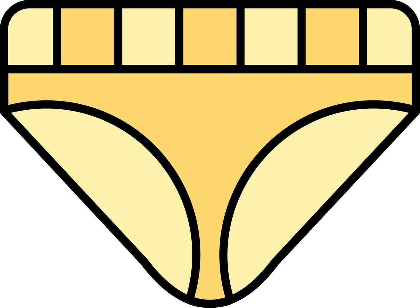 Underwear Line Filled Icon vector