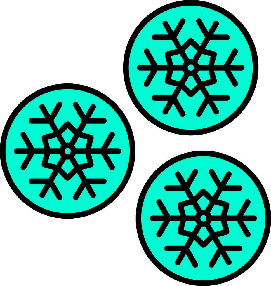 Snowball Line Filled Icon vector