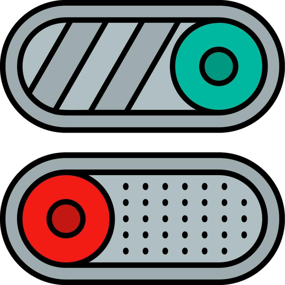 Toggle Line Filled Icon vector