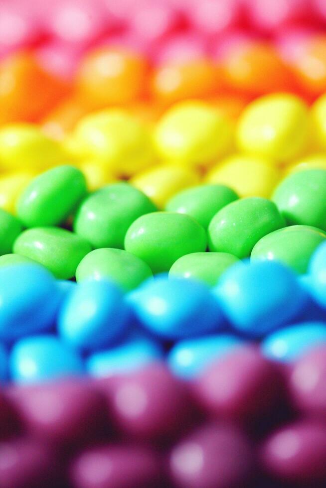 Colorful candies background. Close up. Selective focus. photo