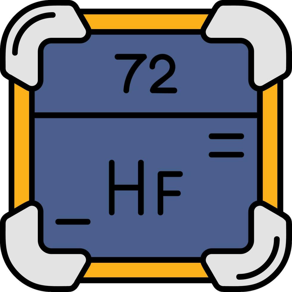 Hafnium Line Filled Icon vector