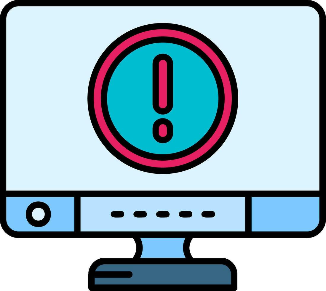 Error Line Filled Icon vector