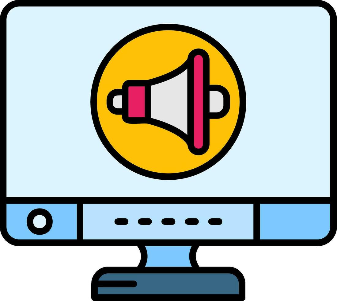 Sound Line Filled Icon vector