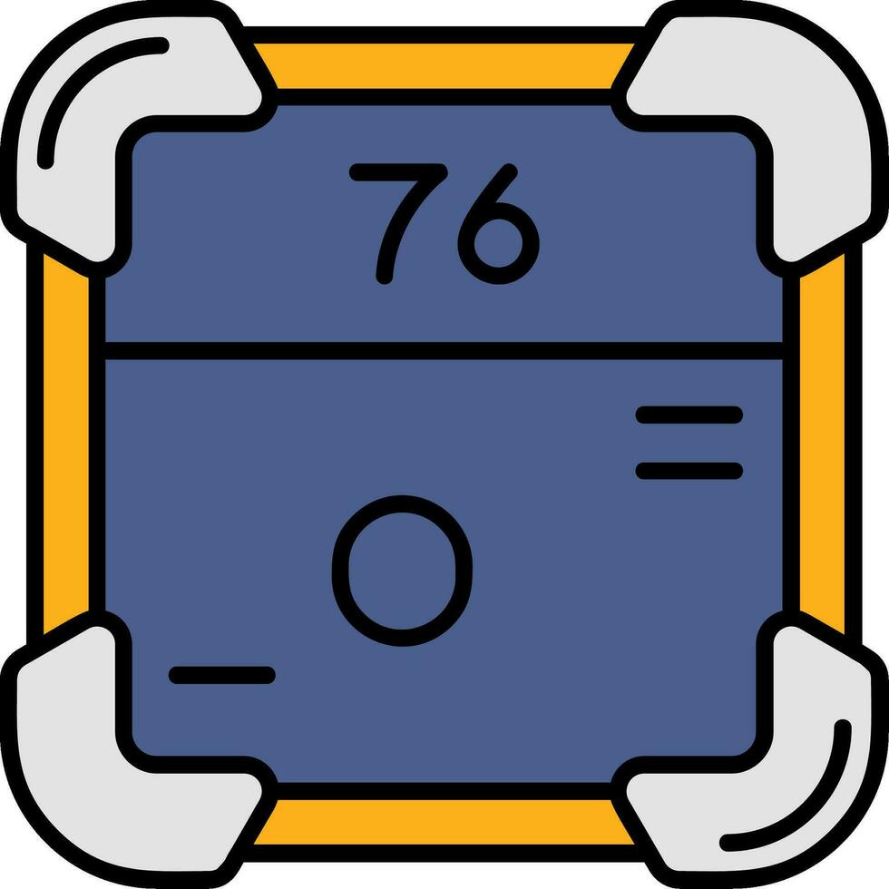 Osmium Line Filled Icon vector