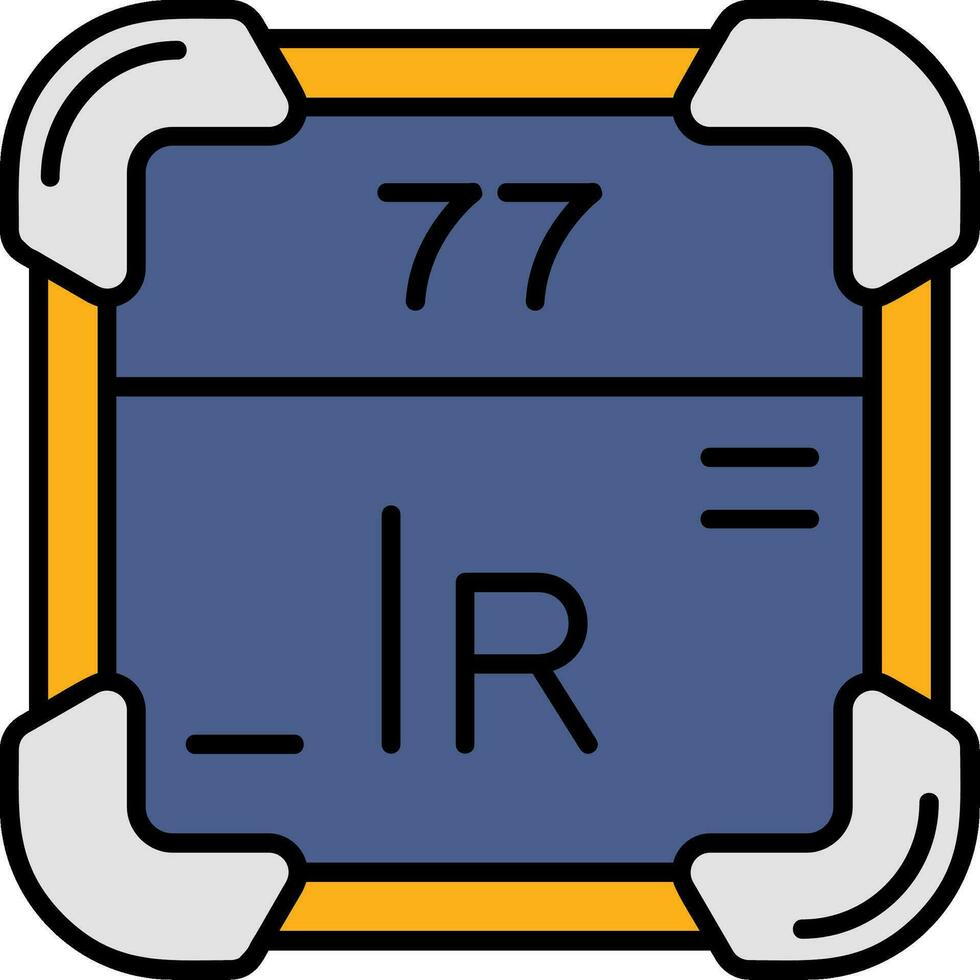Iridium Line Filled Icon vector