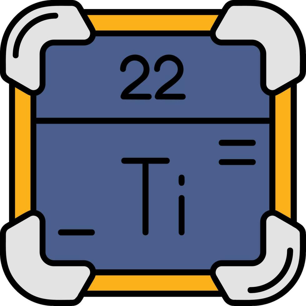 Titanium Line Filled Icon vector