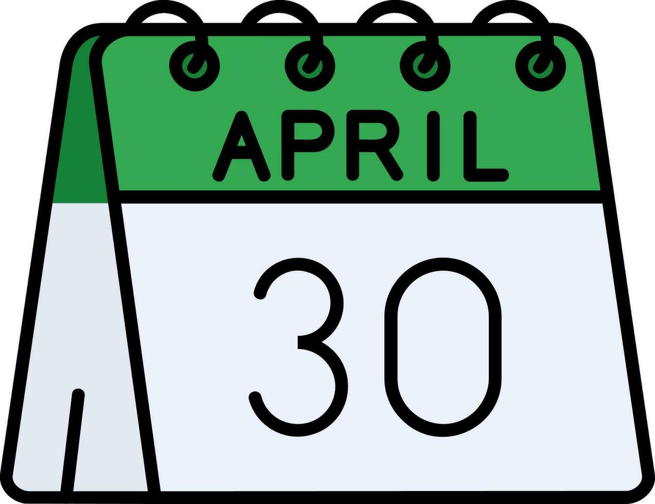 30th of April Line Filled Icon vector