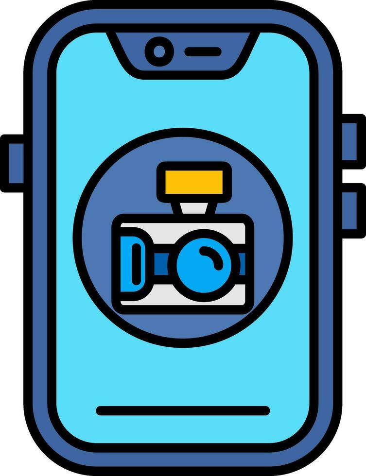 Camera Line Filled Icon vector