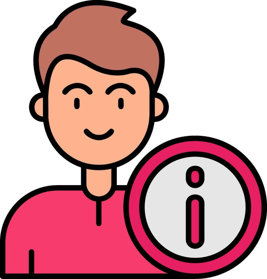 Info Line Filled Icon vector