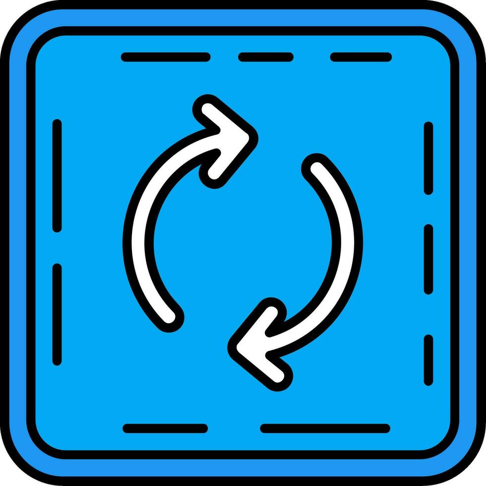 Loop Line Filled Icon vector