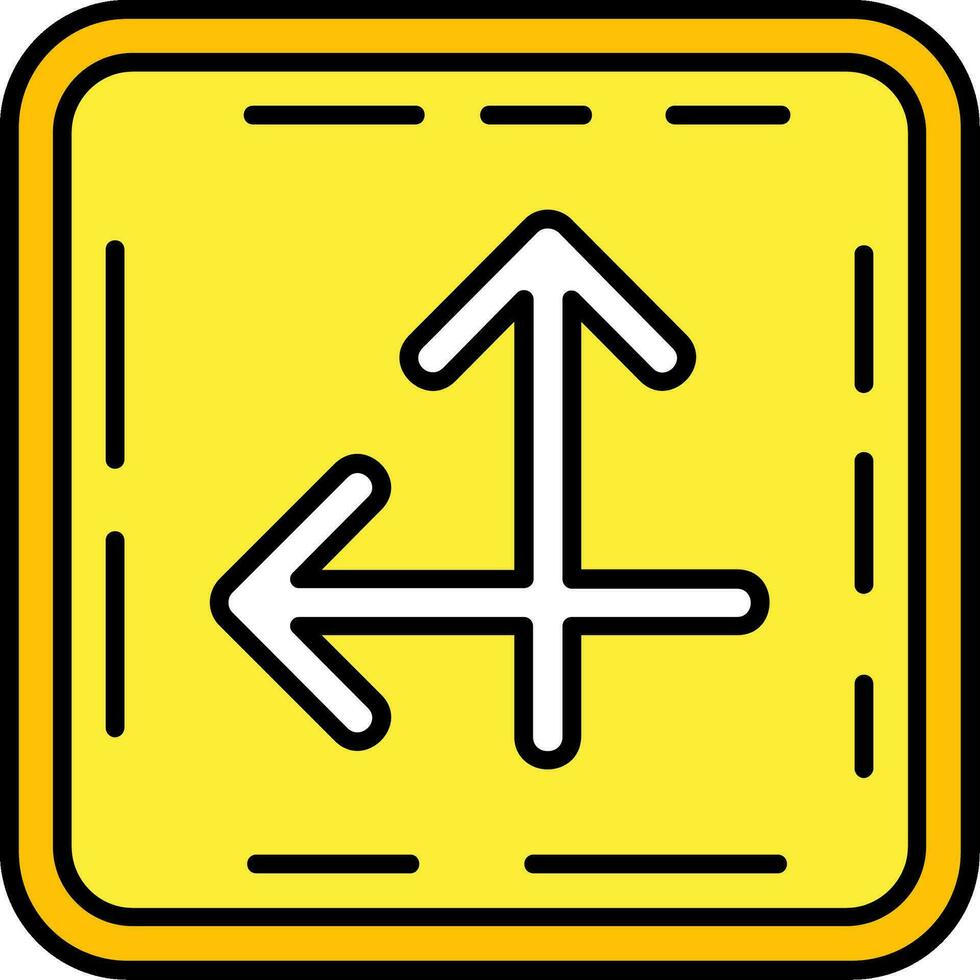 Intersect Line Filled Icon vector