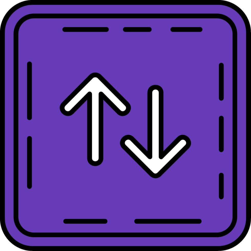 Swap Line Filled Icon vector