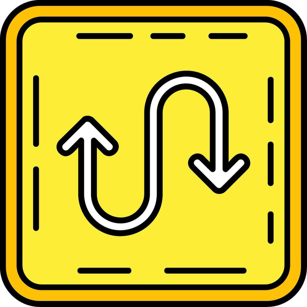 Zigzag Line Filled Icon vector