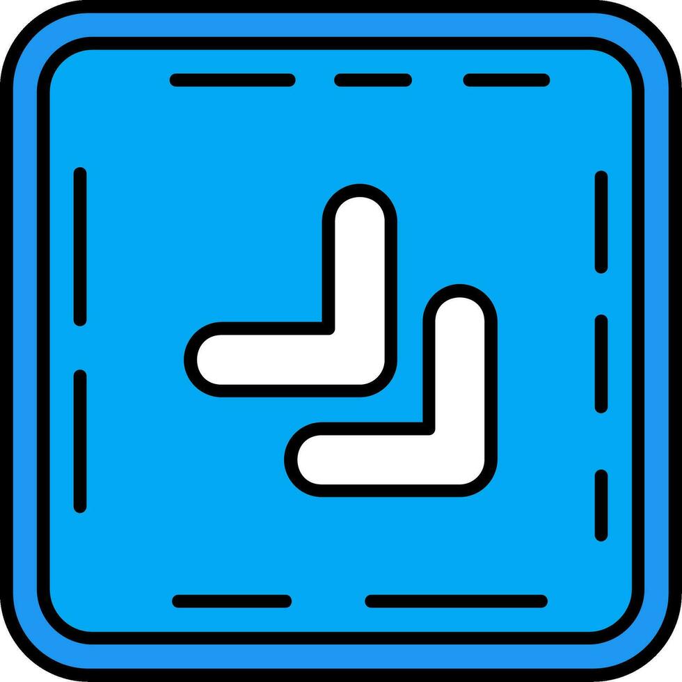 Chevron Line Filled Icon vector