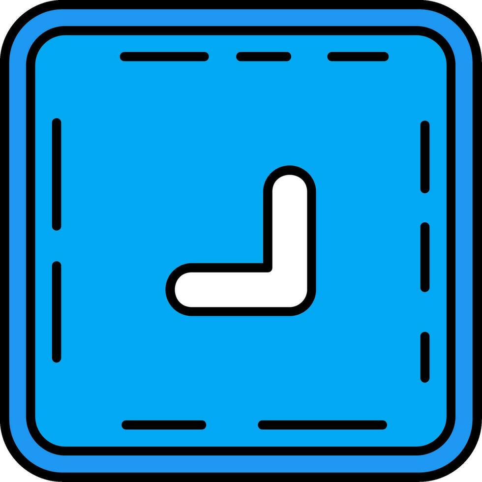 Chevron Line Filled Icon vector