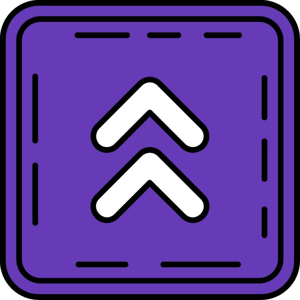 Chevron Line Filled Icon vector