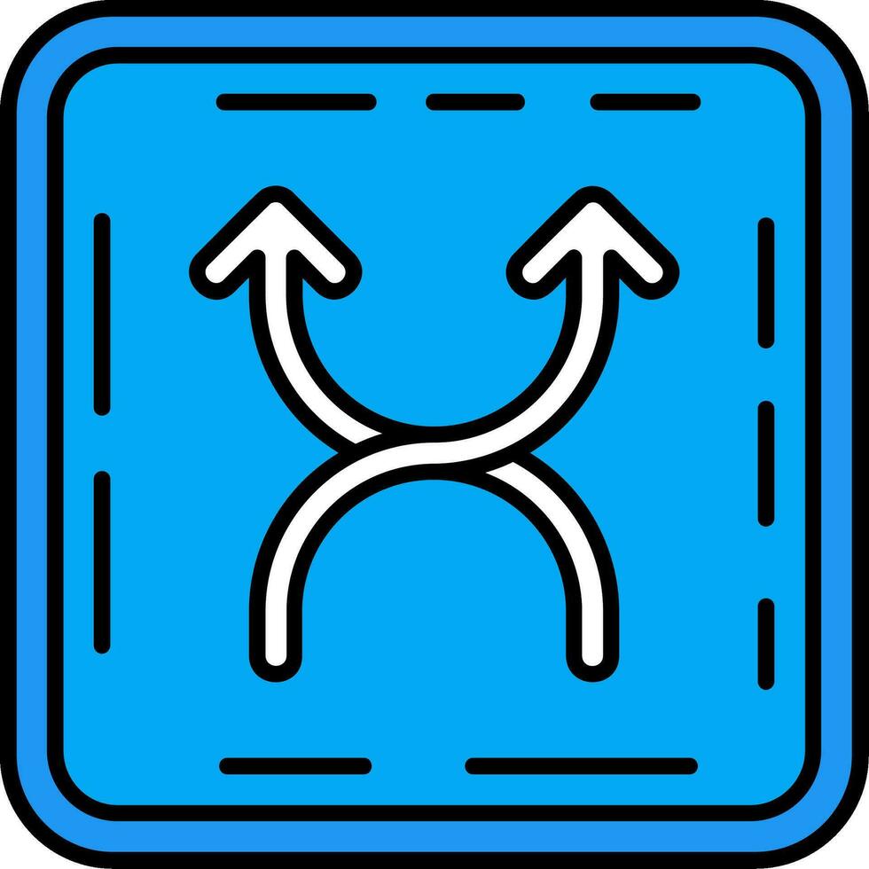 Shuffle Line Filled Icon vector