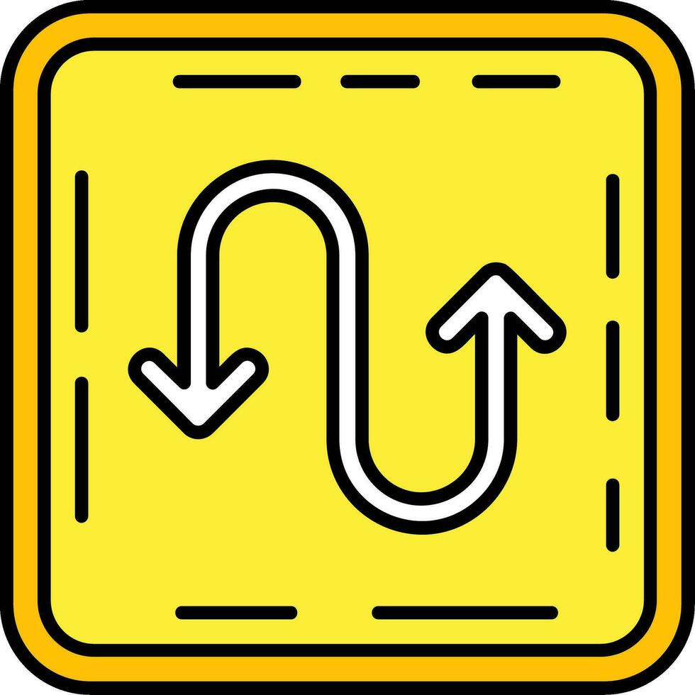 Zigzag Line Filled Icon vector