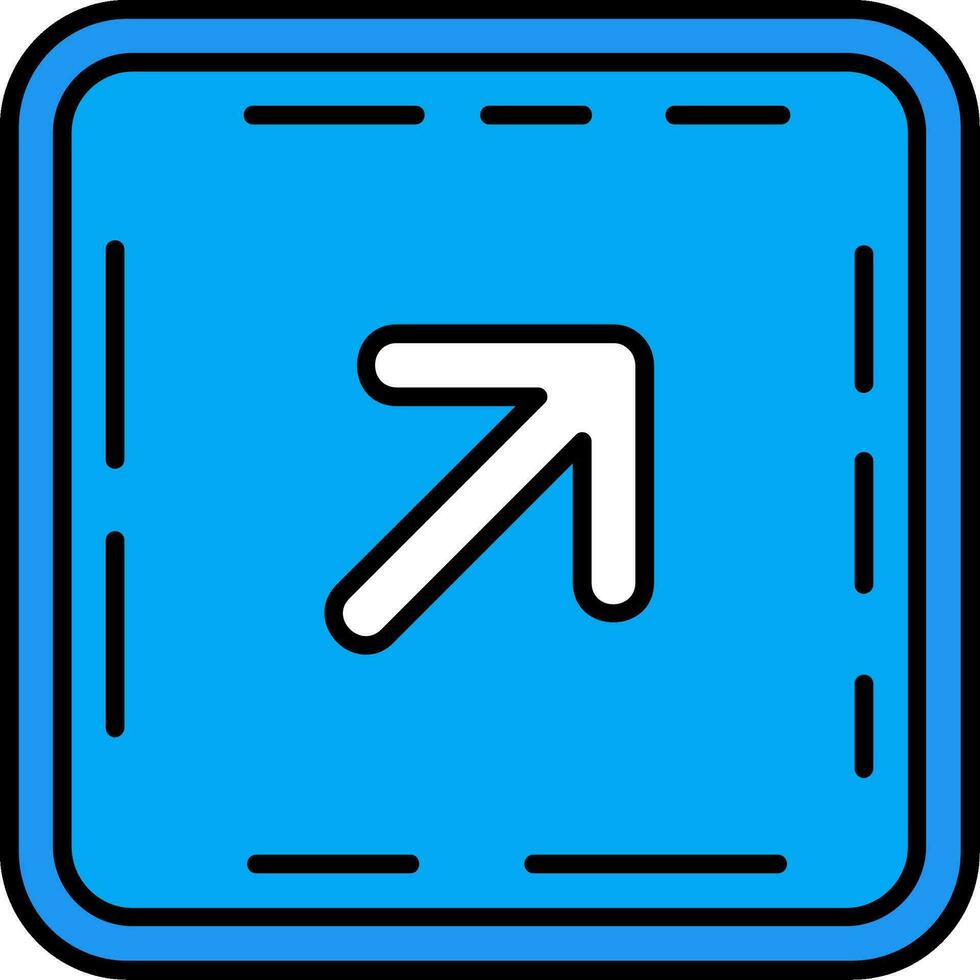 Up right arrow Line Filled Icon vector