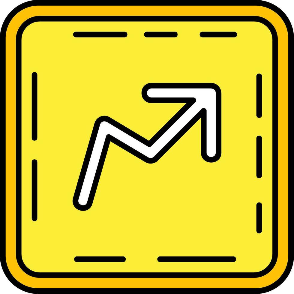 Trend Line Filled Icon vector