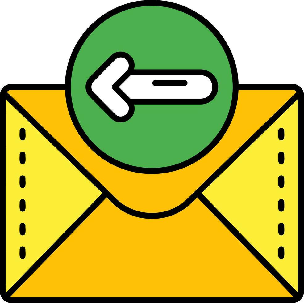 Left arrow Line Filled Icon vector