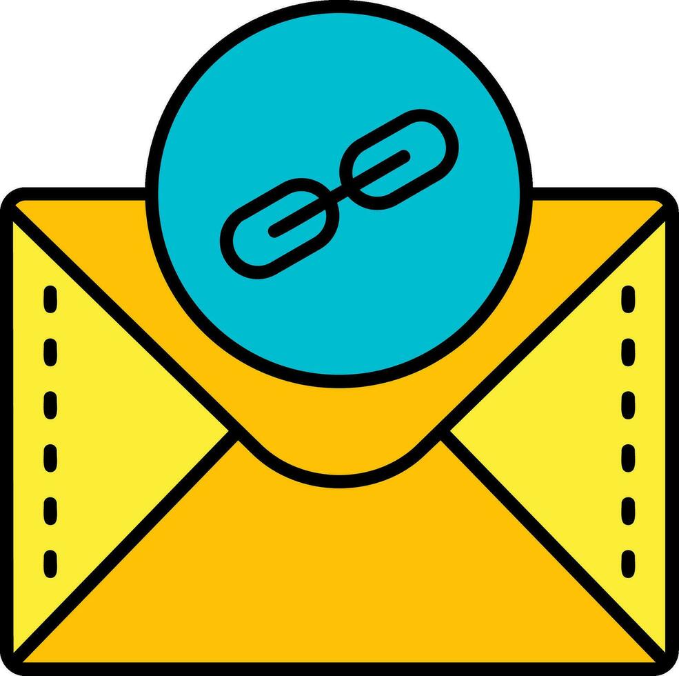 Link Line Filled Icon vector