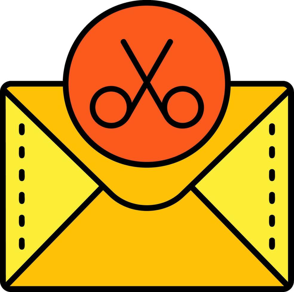 Scissor Line Filled Icon vector