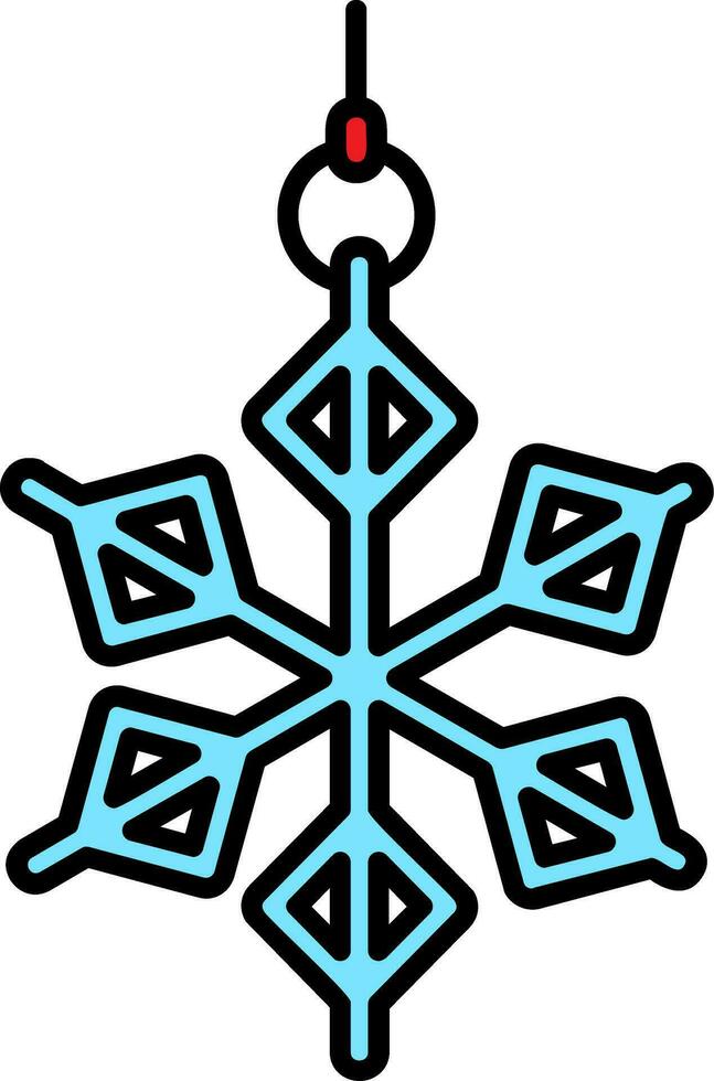 copo de nieve línea lleno icono vector