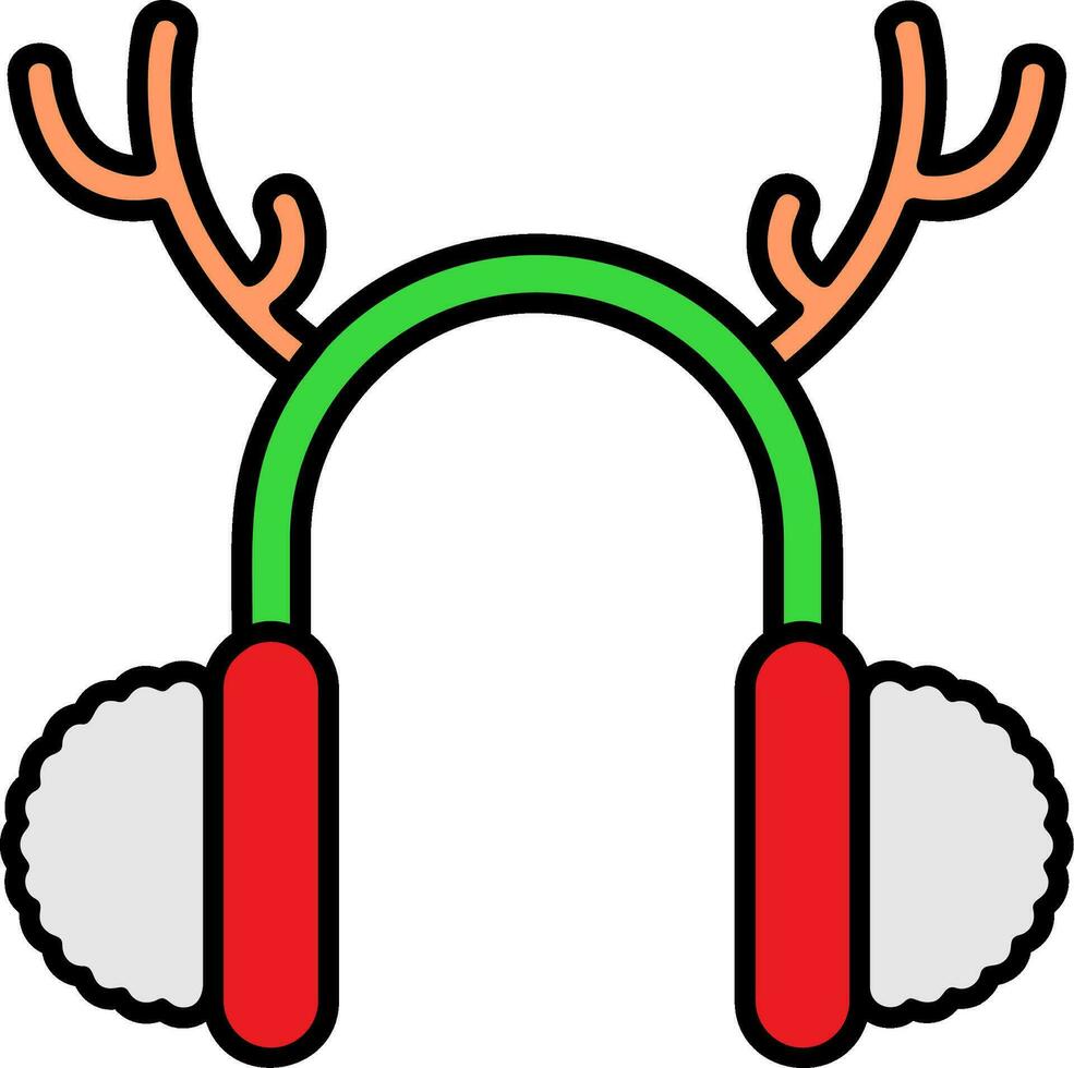 Earmuffs Line Filled Icon vector