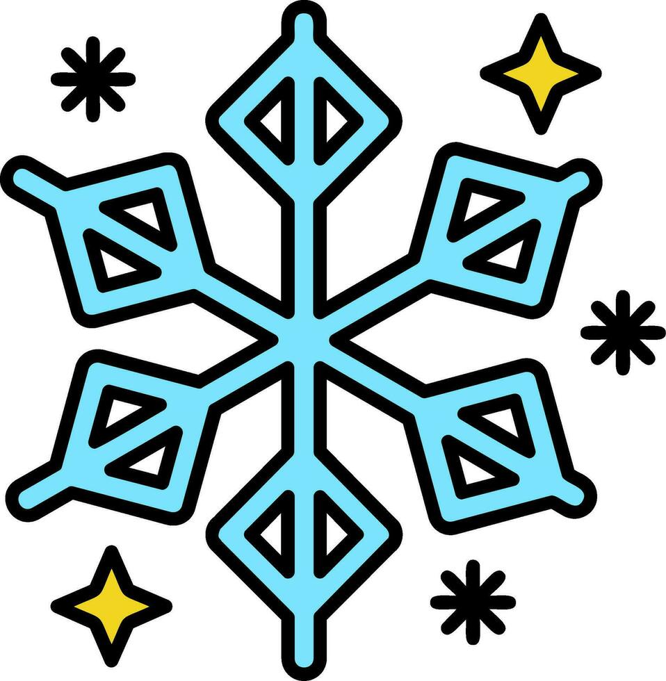 invierno línea lleno icono vector