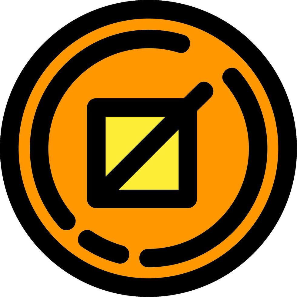 Crop Line Filled Icon vector