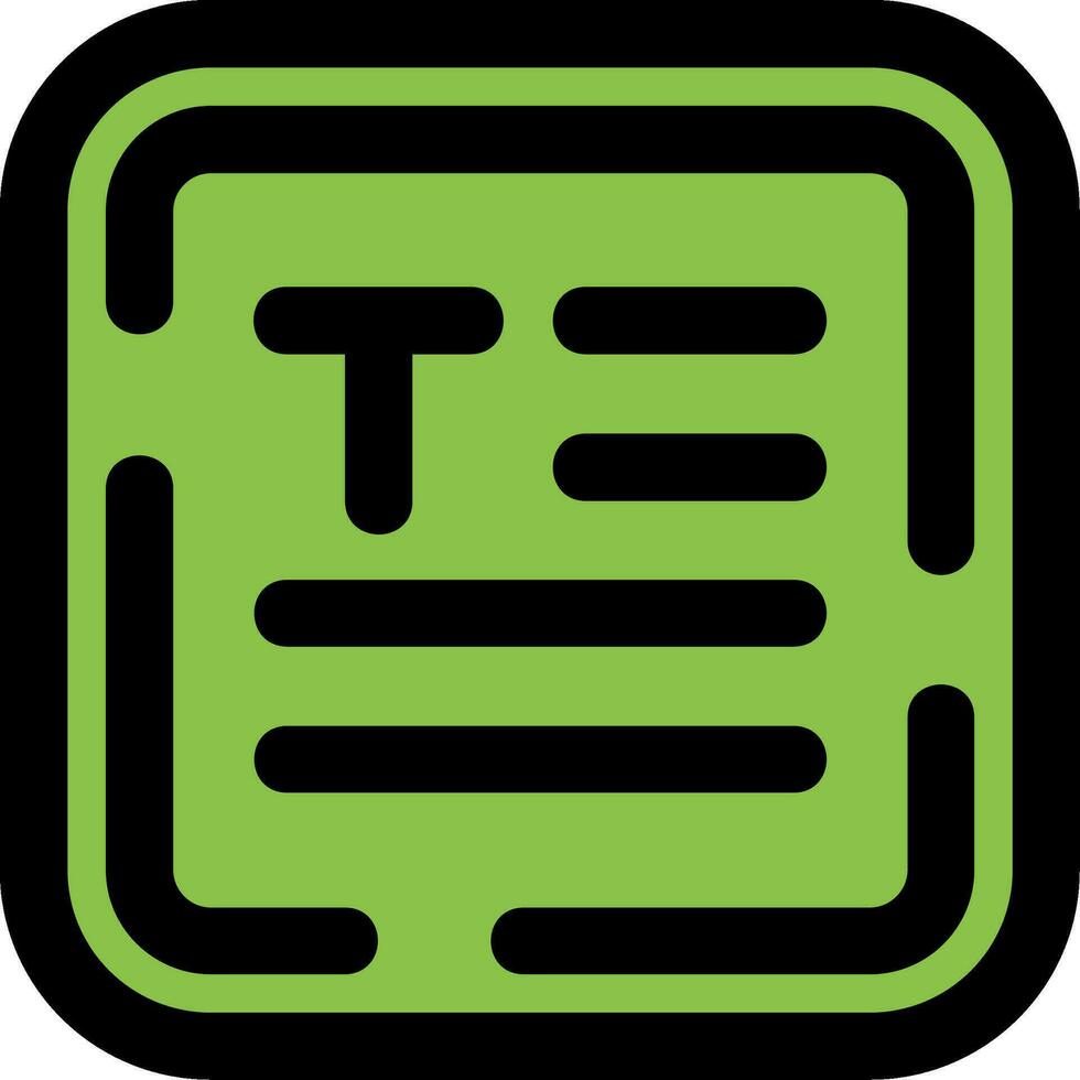 Align text Line Filled Icon vector
