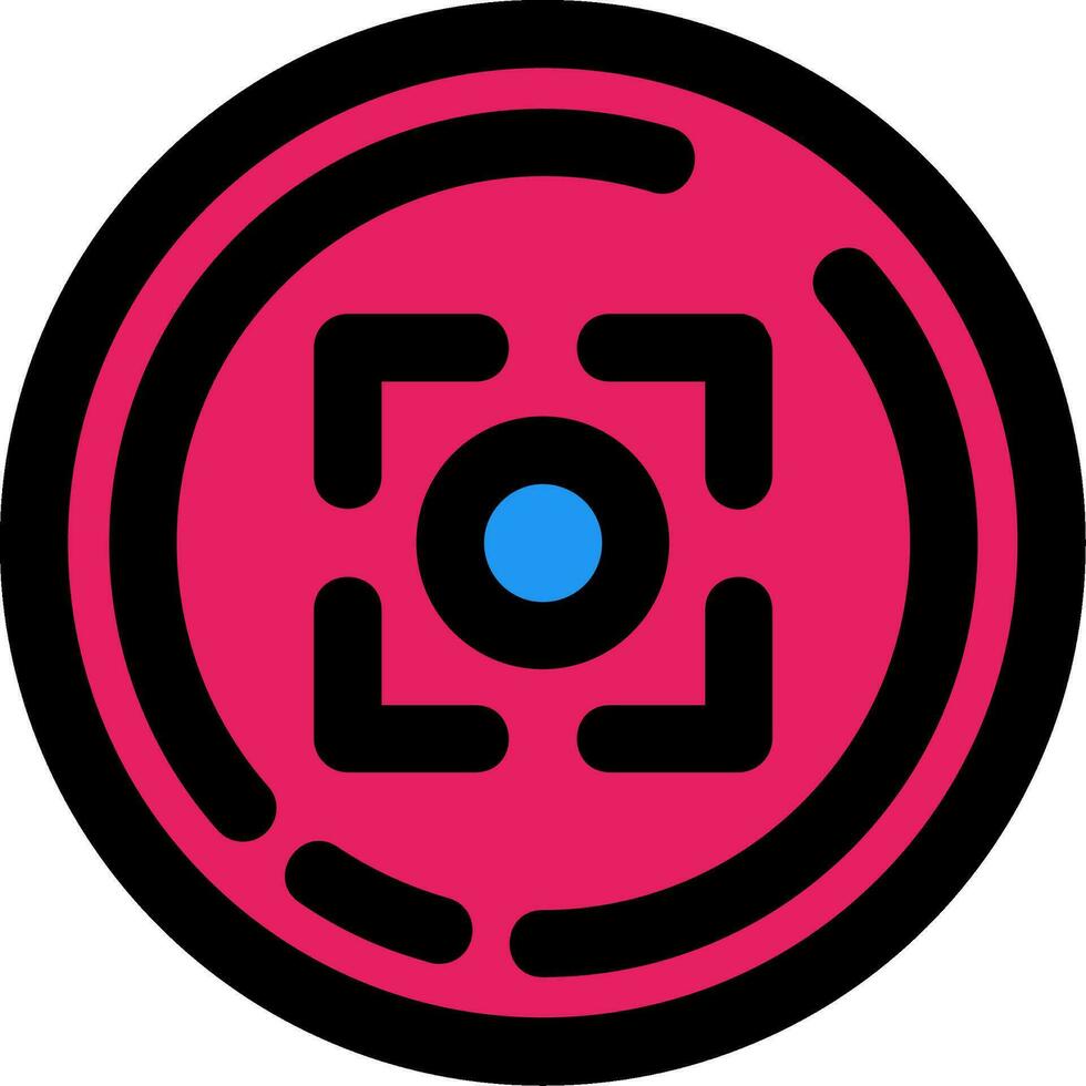Focus Line Filled Icon vector
