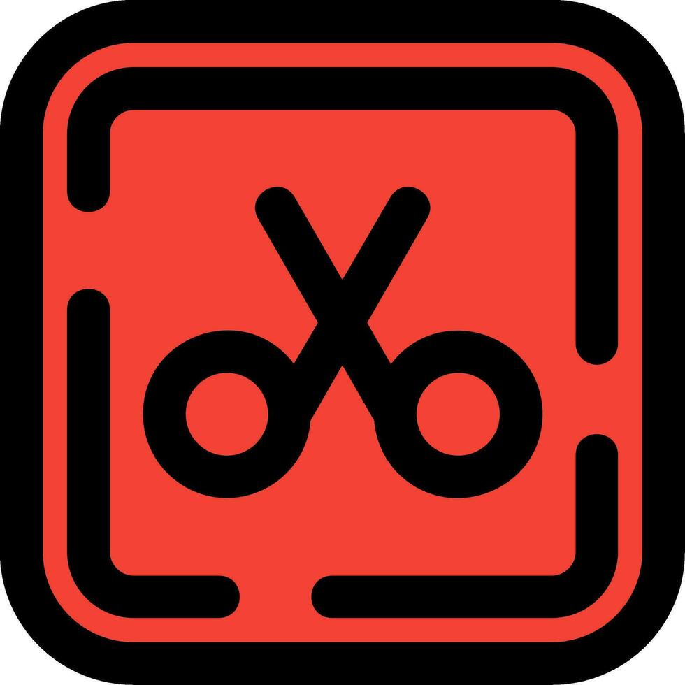 Scissor Line Filled Icon vector