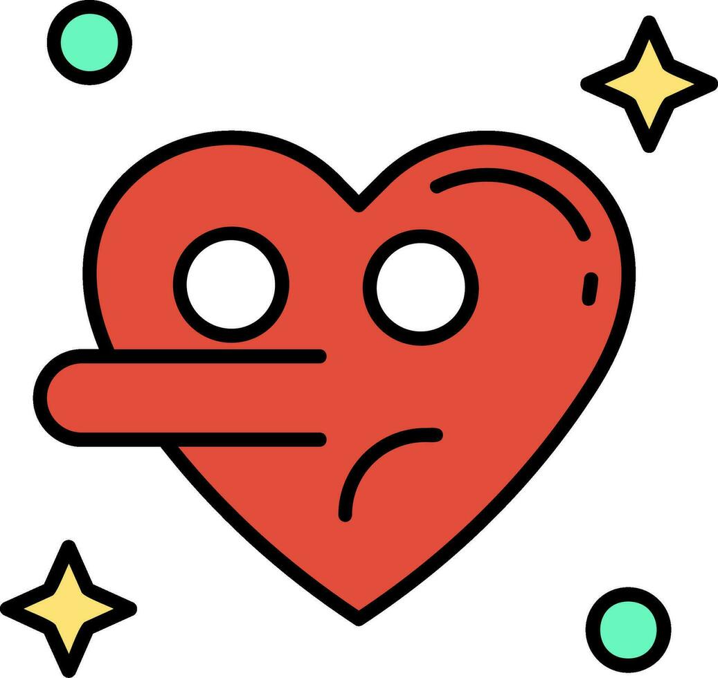 Liar Line Filled Icon vector