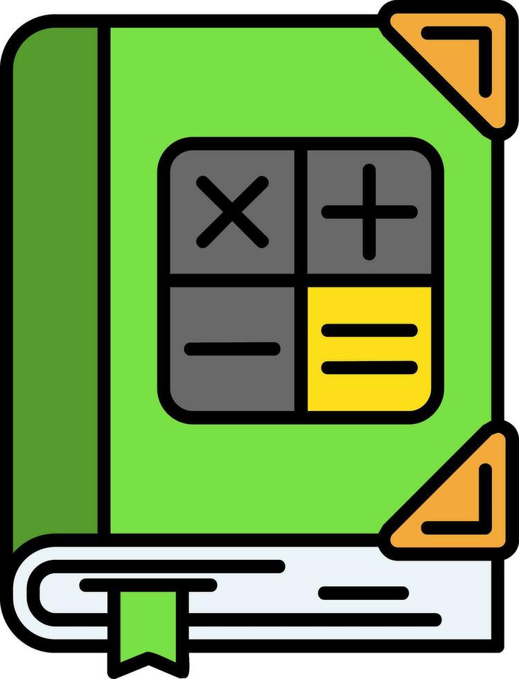 Math Line Filled Icon vector